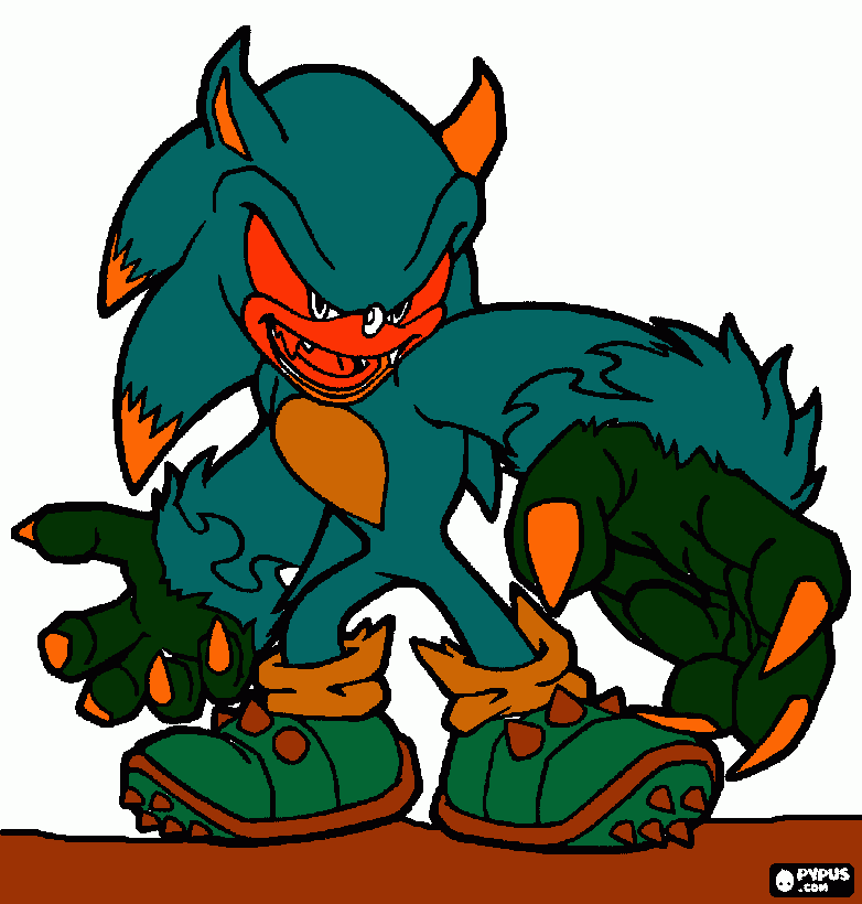 mas poderoso de metal sonic colorin para colorear