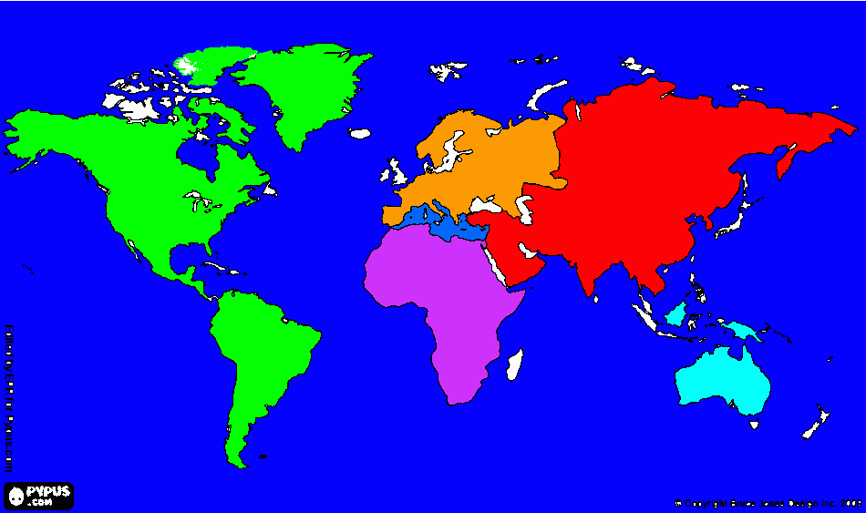 MASAS CONTINENTALES para colorear