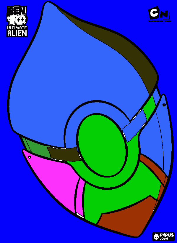 MASCARA BEN 10 para colorear