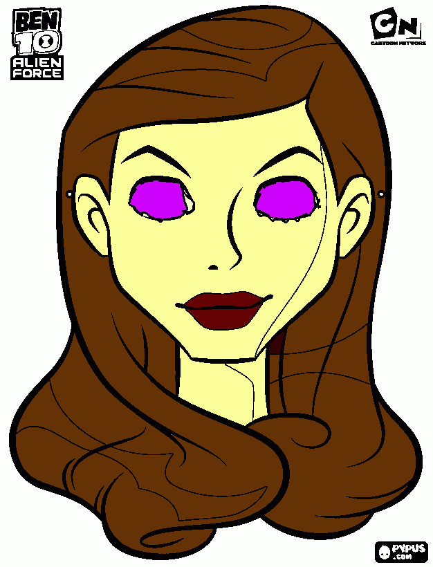 mascara de Gwen para colorear