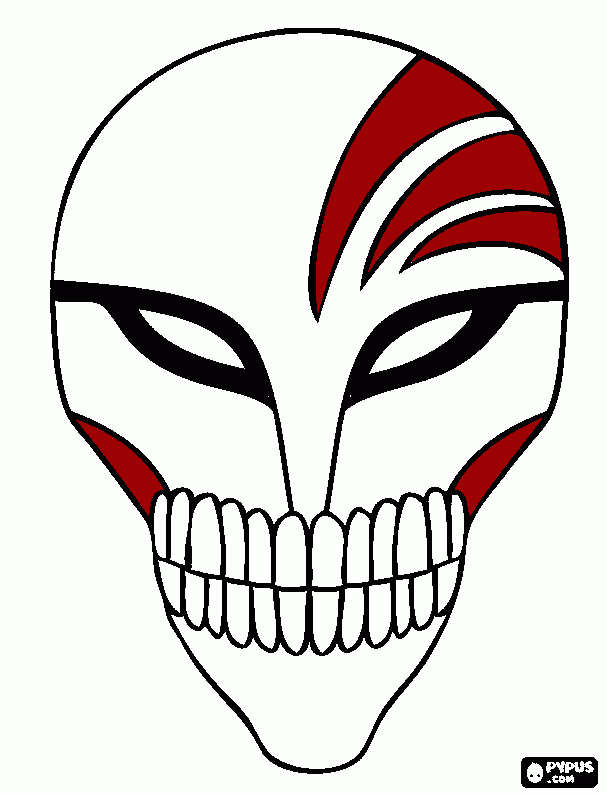 MASCARA DE ICHIGO HOLLOW para colorear