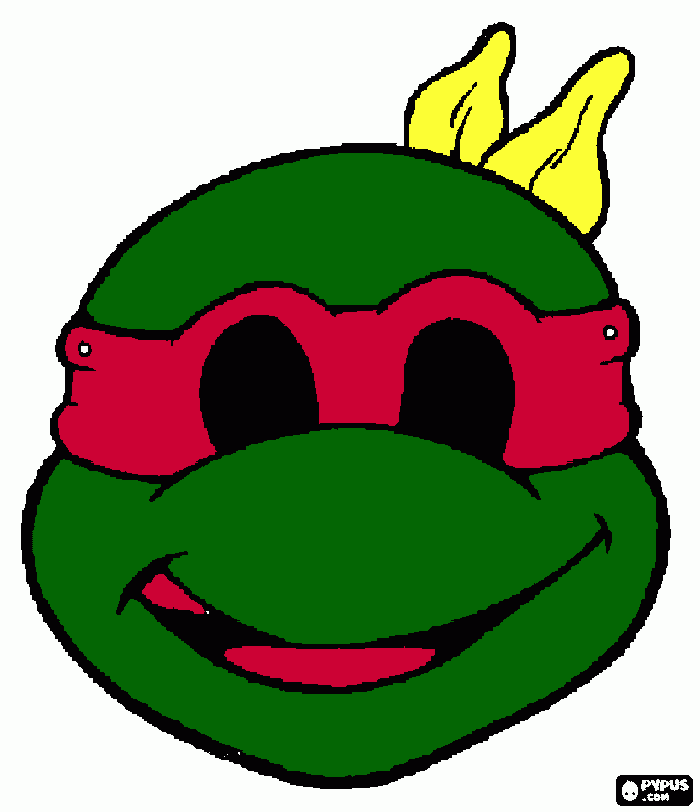mascara de tortuga ninja para colorear