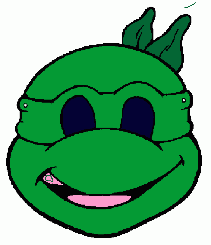 mascara de tortuga para colorear