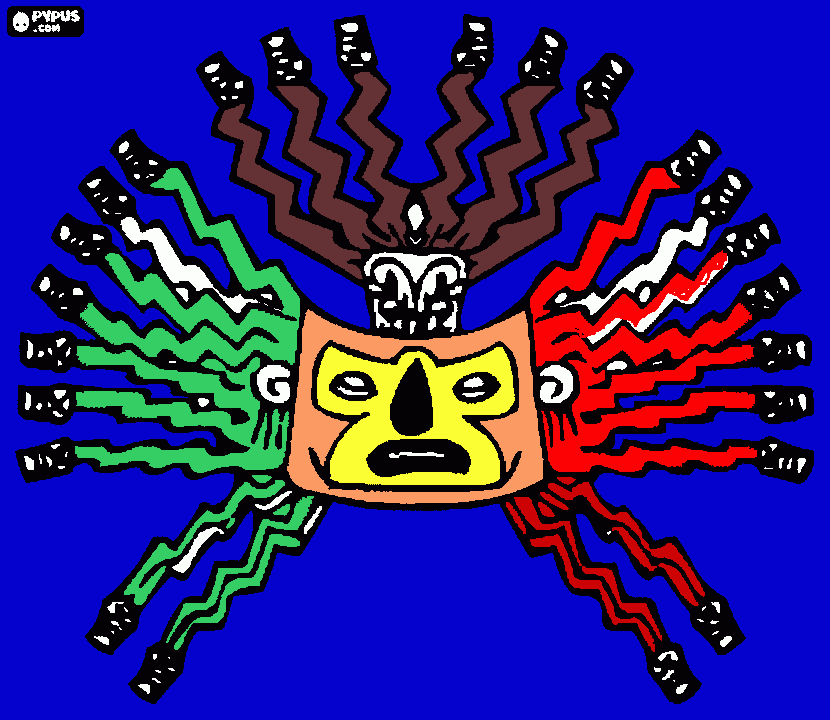 mascara del sol para colorear