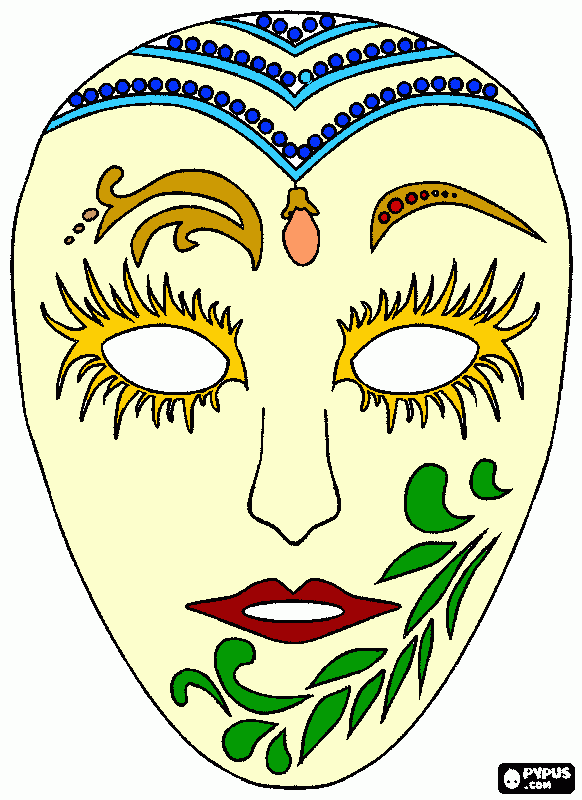 Mascara indu para colorear