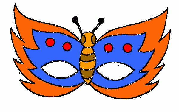 mascara mariposa para colorear