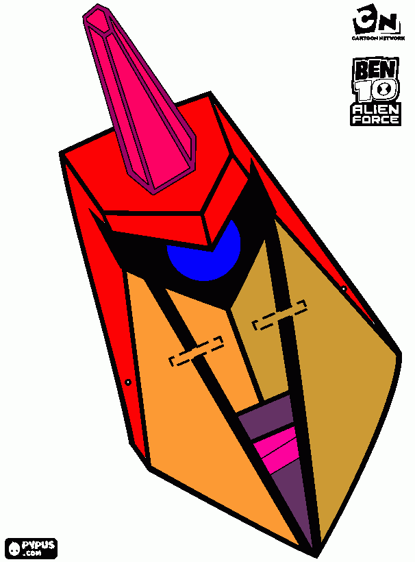 mascara robot para colorear