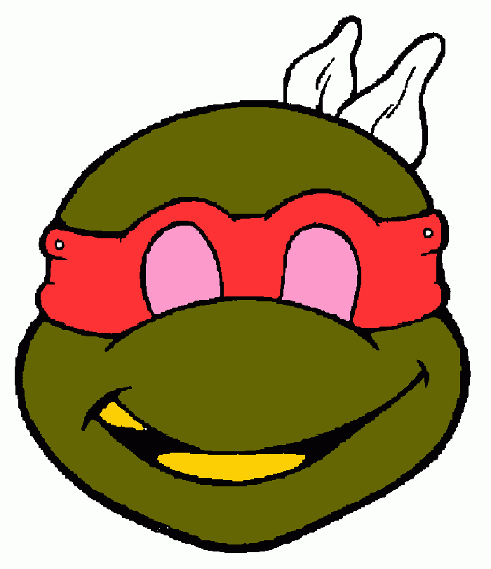 mascara tortuga ninja para colorear