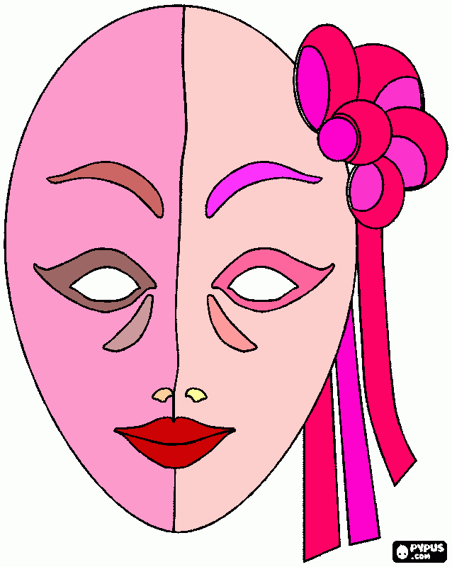 mascara venecia para colorear