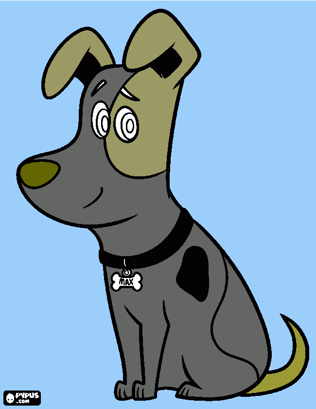 MASCOTA MAX para colorear