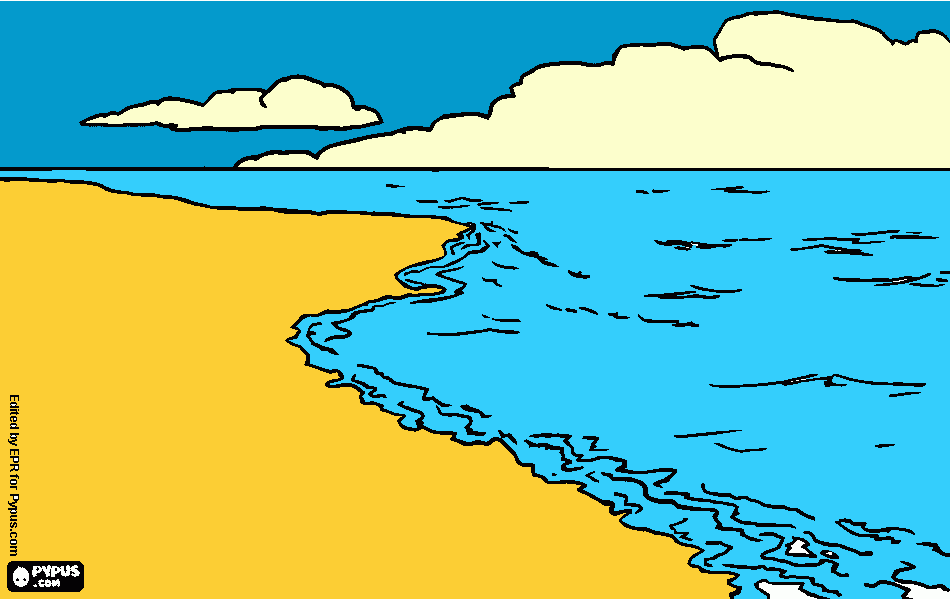 Me encanta la playa para colorear