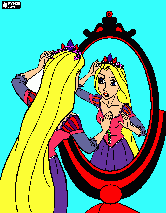 me esn canto se trata de ranpuzel y pss me gusto mucho para colorear