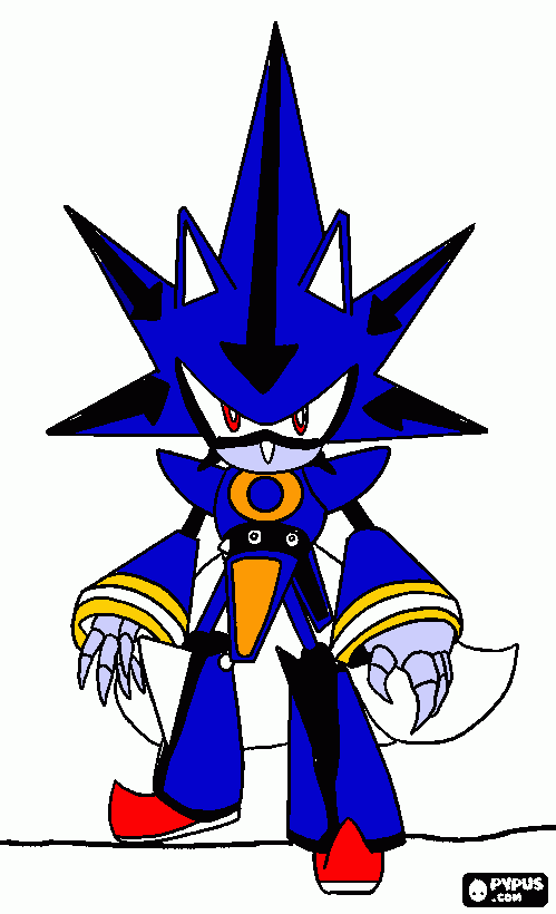 Mecha sonic paint para colorear