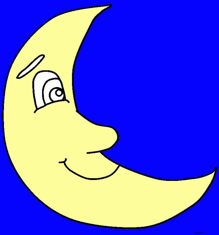 media luna para colorear