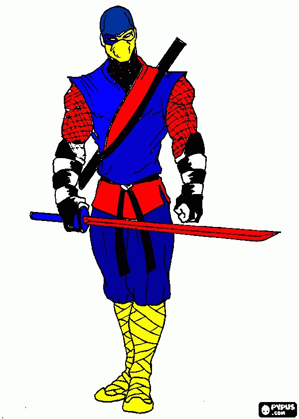 Mega Ninja Pandero para colorear