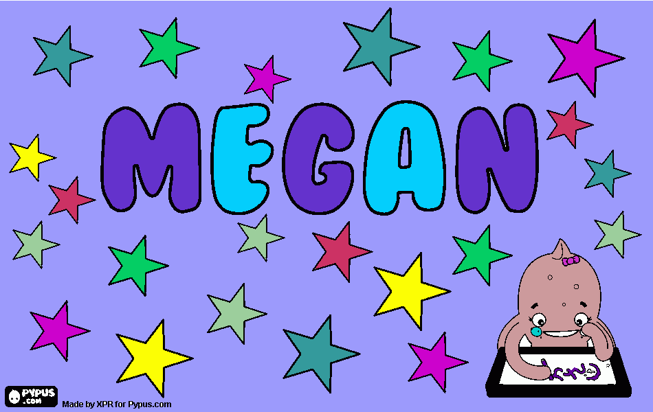 megan para colorear