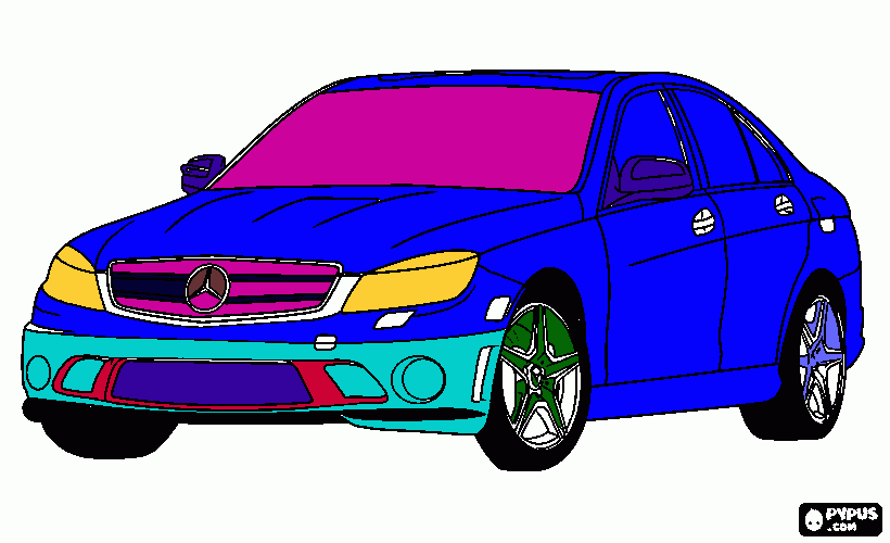 mercedes bens para colorear