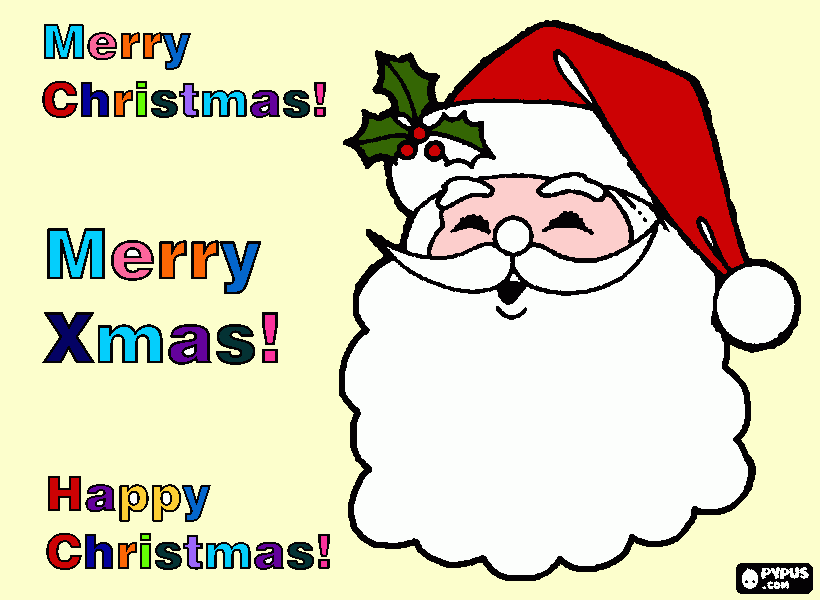 merry christmas para colorear