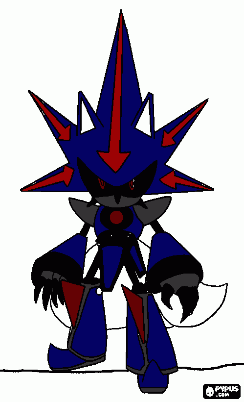 metal sonic para colorear