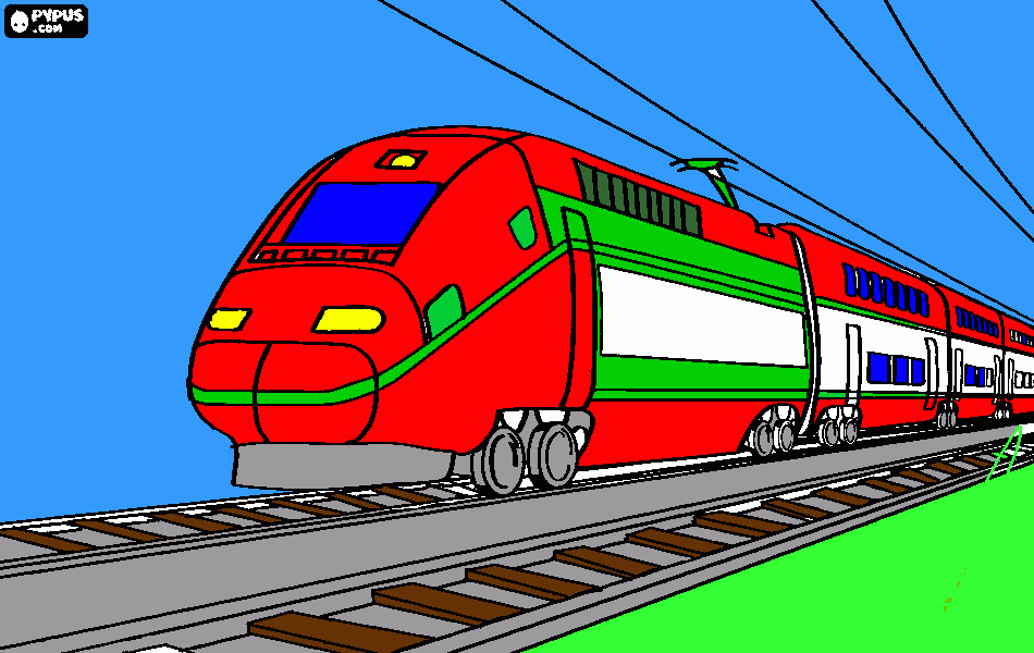 metro Ferromex de Mexico para colorear