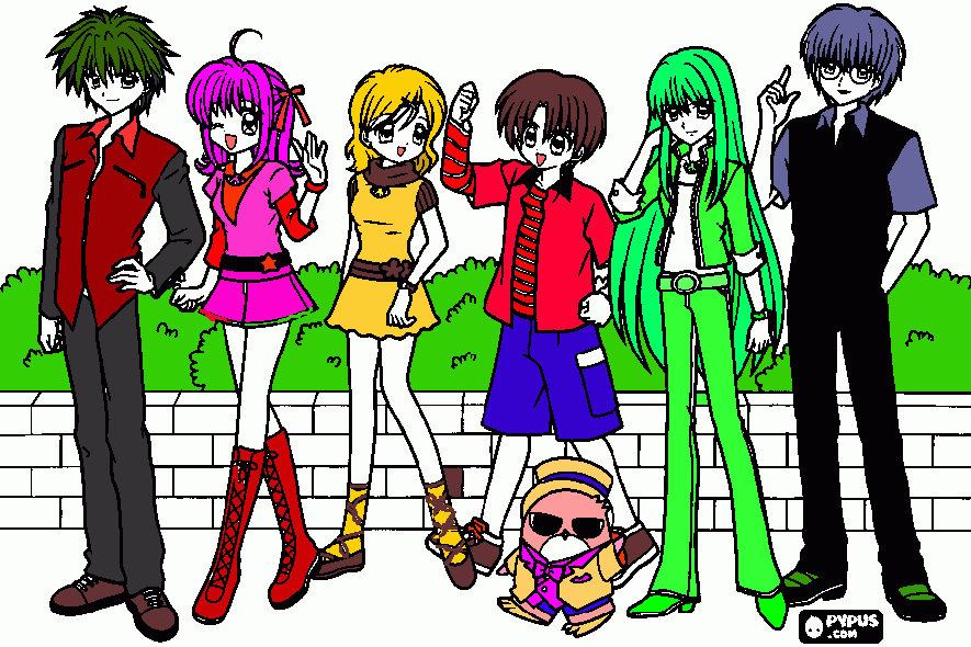 mew mew power para colorear