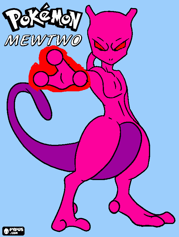 Mewtwo Contraataca para colorear