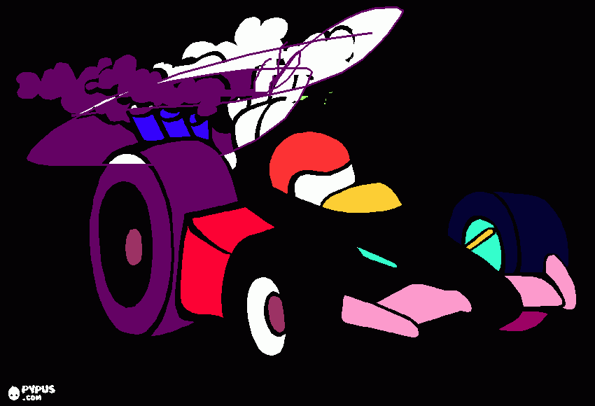 mi auto de carrera para colorear