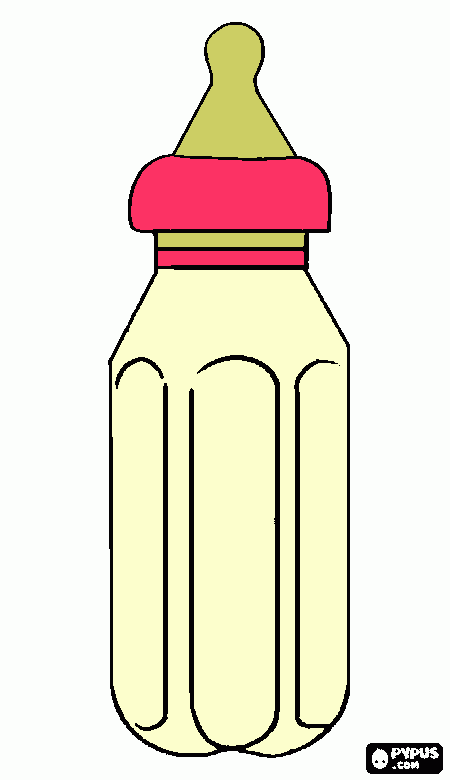 mi biberon para colorear