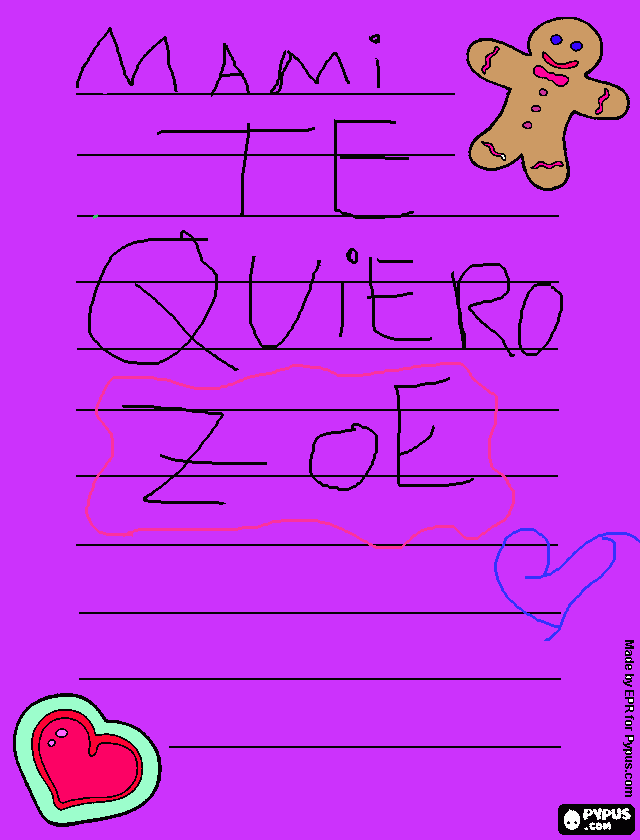 mi cartita especial para colorear