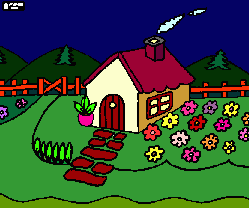 Mi casita para colorear