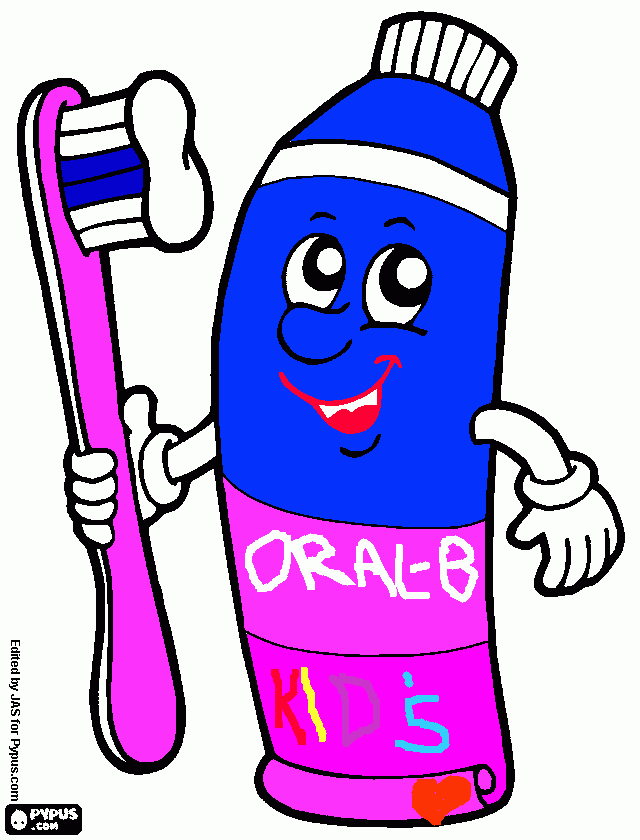 MI CEPILLO DE DIENTES Y MI DENTÍFRICO para colorear