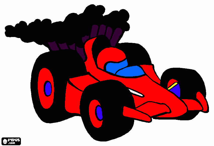 mi coche de formula 1 para colorear