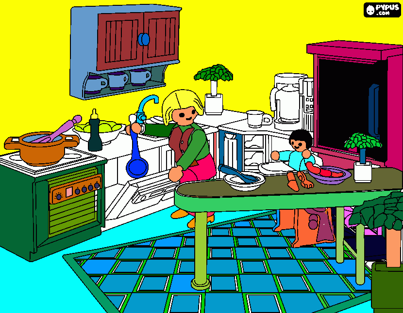 Mi cocina para colorear