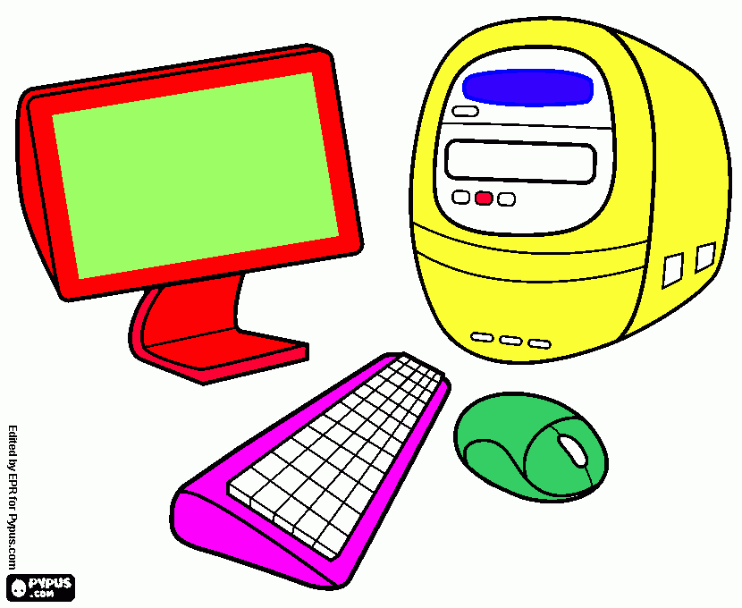 Mi computador para colorear