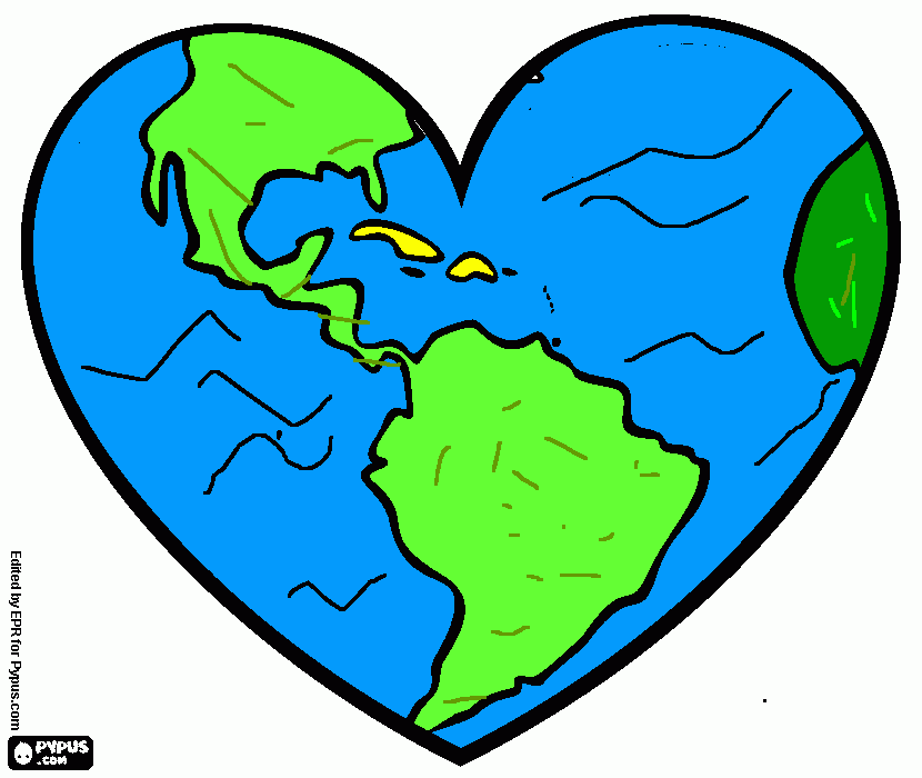  mi corazon de la tierra para colorear