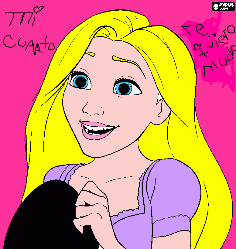 mi cuarto de antonella para colorear