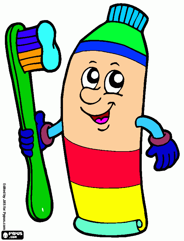 MI DENTÍFRICO Y MI CEPILLO DE DIENTES para colorear