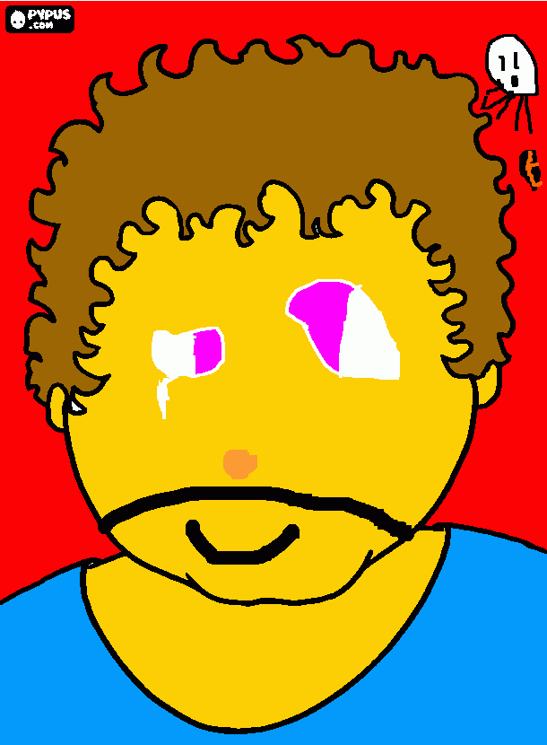 Mi dibujo de la cara de Steve de Minecraft  para colorear