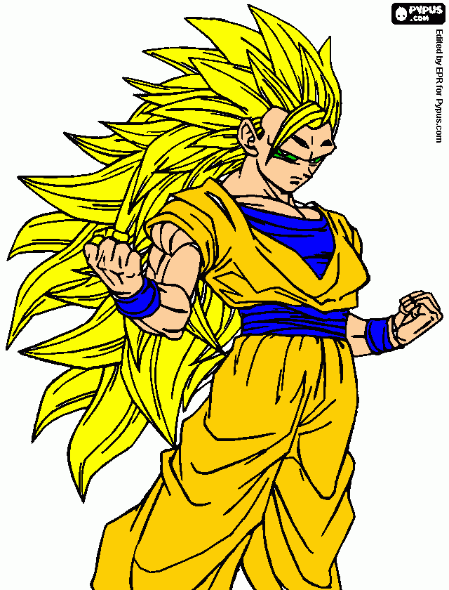 mi dibujo es goku para colorear