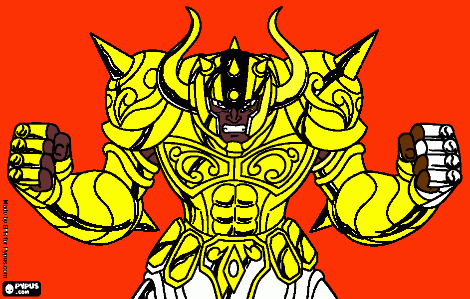 mi dibujo es un caballero dorado para colorear