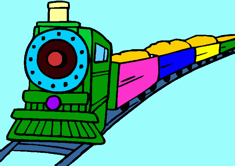 mi dibujo pintado de un tren para colorear