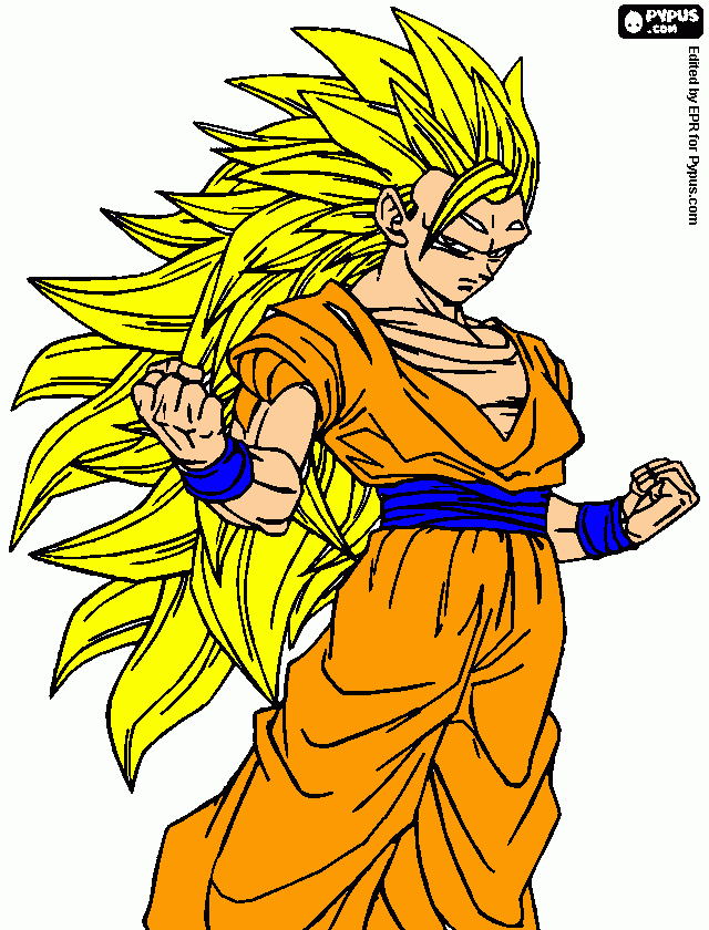 mi dios goku para colorear
