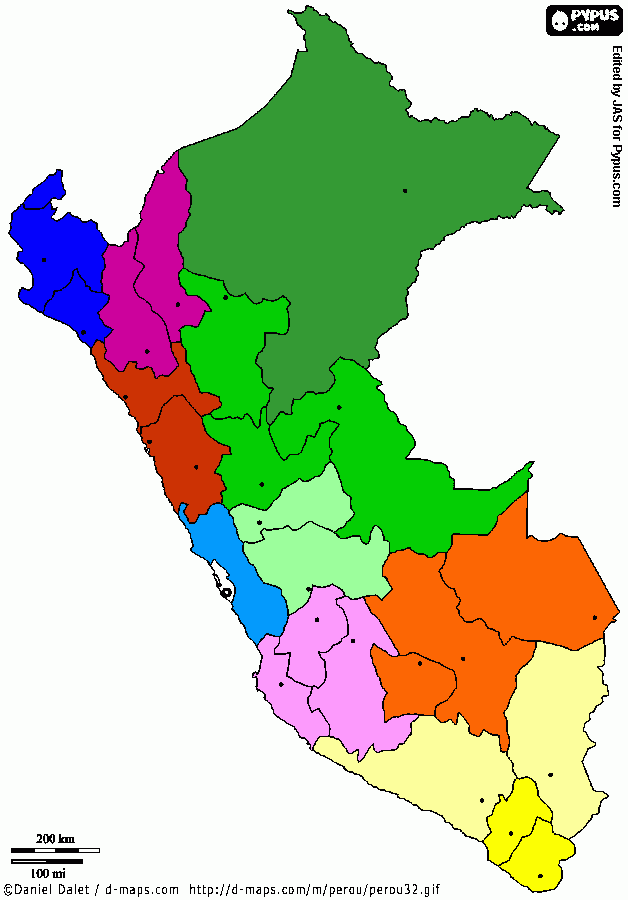 MI DISTRIBUCION  DE DEPARTAMENTOS para colorear