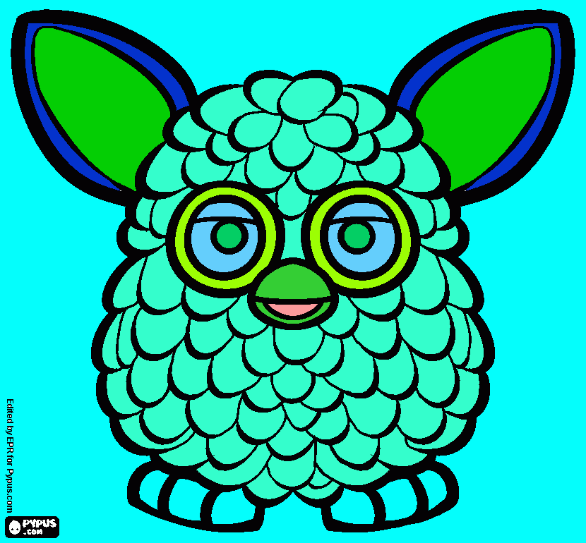 mi furby es el mas bonito para colorear