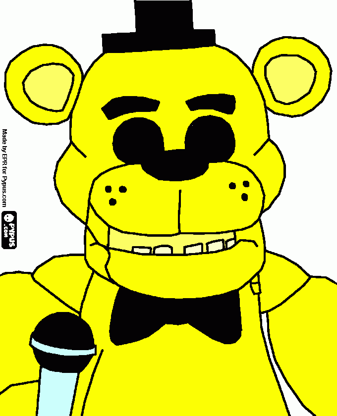 mi golden freedy para colorear