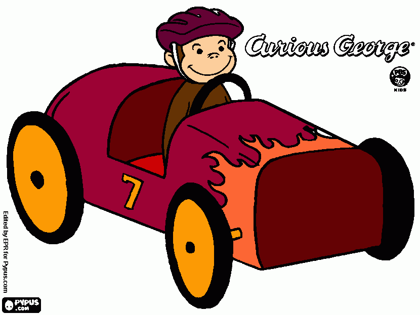 mi obra: jorge el curiosette para colorear
