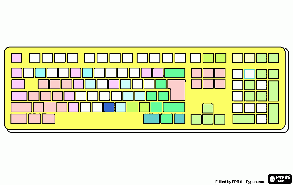 MI PAN SU O SEA TECLADO para colorear