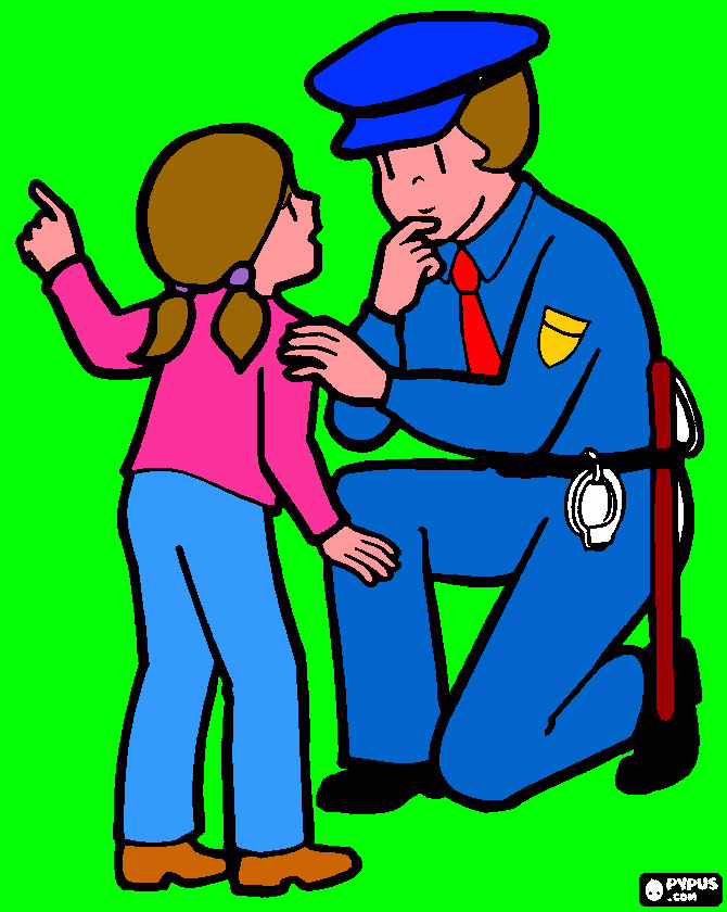 mi papi policia para colorear
