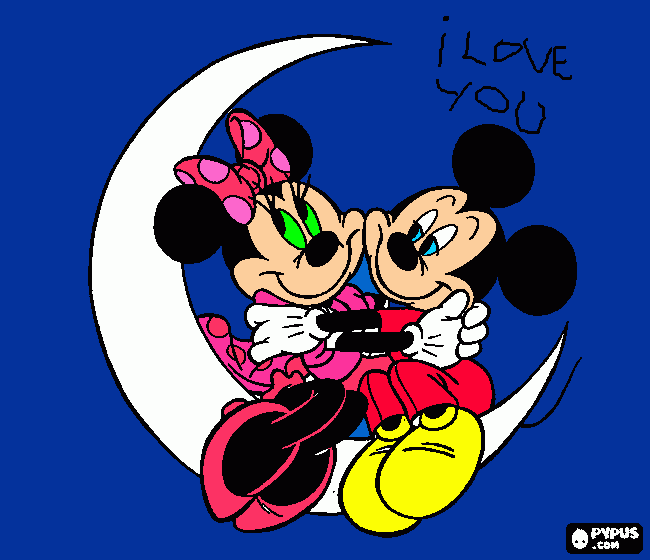 mikey y mini ♥<3 para colorear