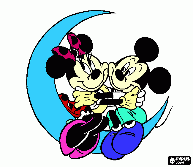 mikey y minie para colorear